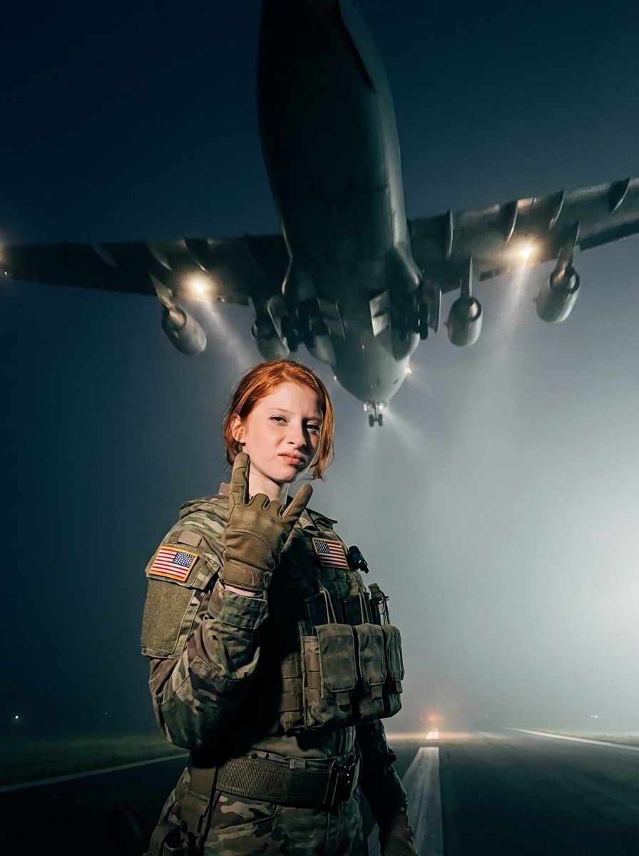low angle military aircraft fog night flash